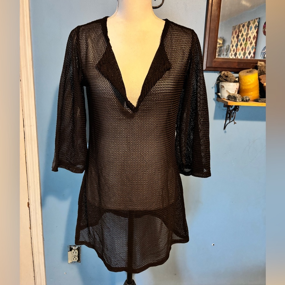 Jordan Taylor, Chocolate Brown, Mesh, Coverup